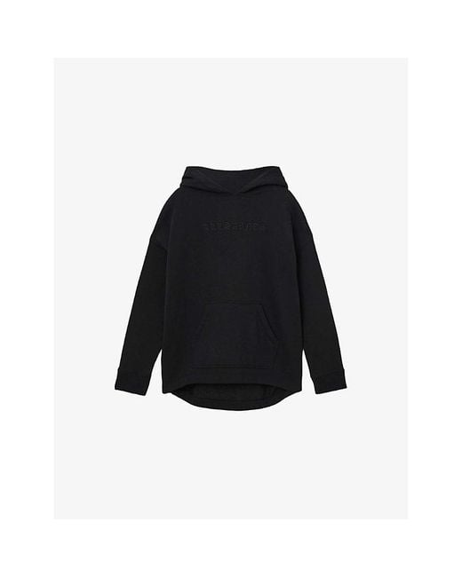 AllSaints Black Vision Etienne Relaxed-Fit Cotton-Jersey Hoody