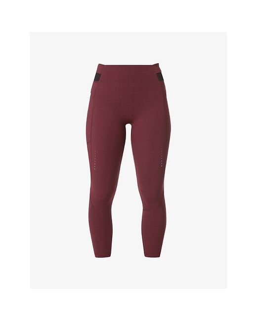 Sweaty Betty Red Runners 7/8 High-Rise Stretch-Jersey Leggings