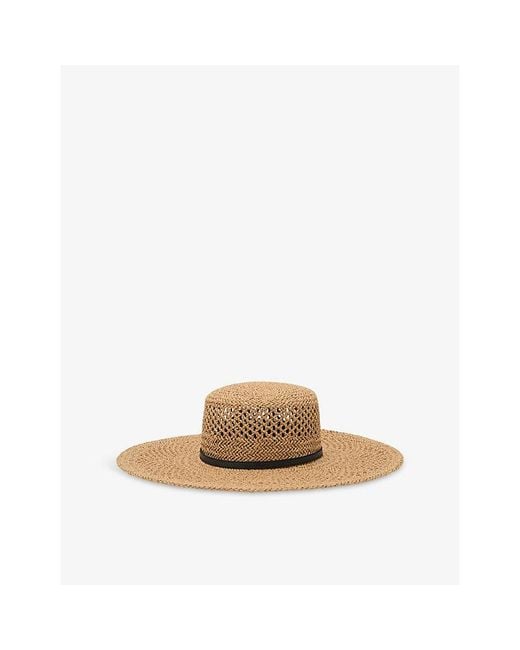 Reiss Natural Astrid Straw Sun Hat