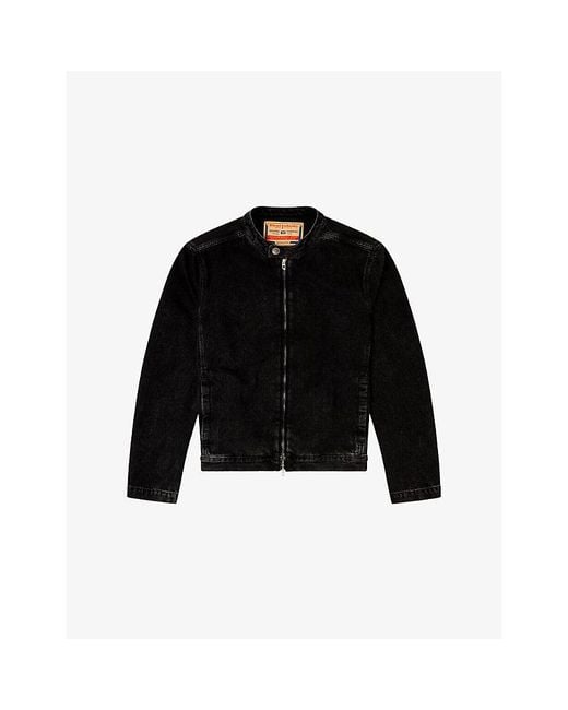 DIESEL Black D-Glory Branded Denim Jacket for men