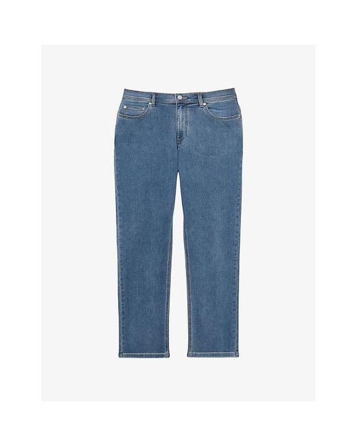 Reiss Blue Bishopsgate Tapered-Leg Slim-Fit Denim Jeans for men