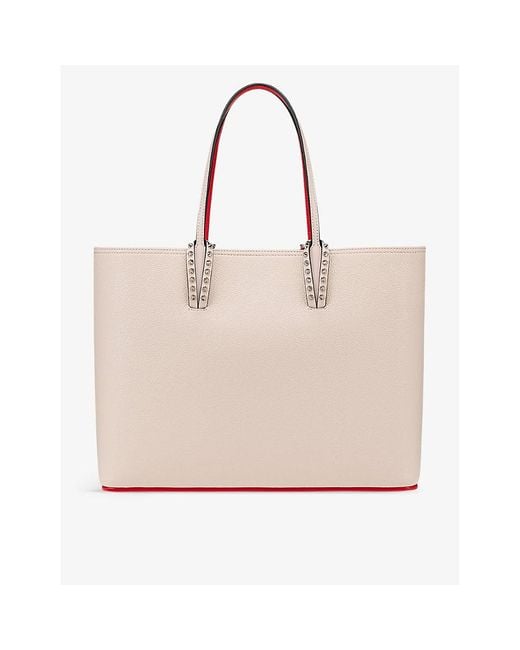 Christian Louboutin Pink Cabata Stud-embellished Leather Tote Bag