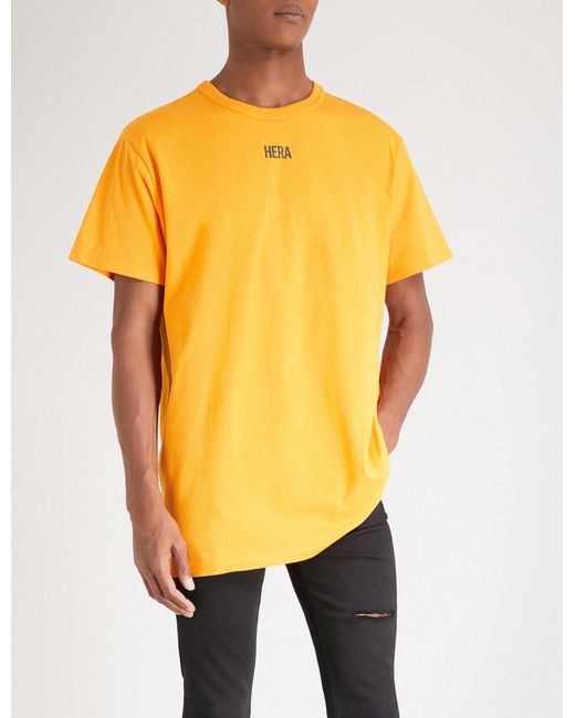 HERA Printed Cotton-jersey Yellow for Men Australia