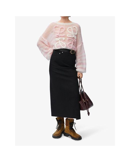 Loewe Pink Anagram Relaxed-Fit Knitted Jumper