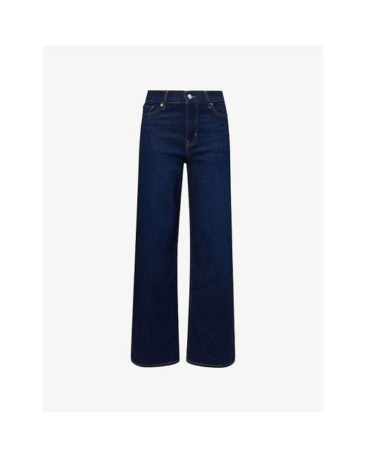 FRAME Blue Le Slim Palazzo Stretch-Denim Jeans