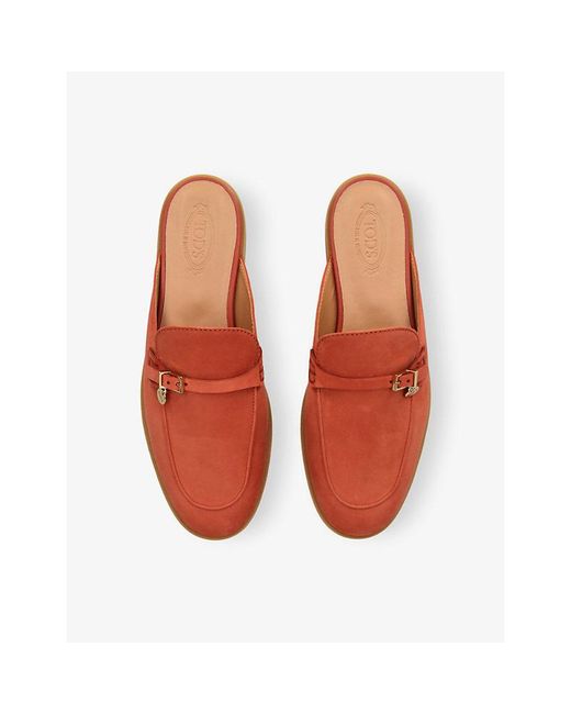 Tod's Brown Loafer Leather Mules