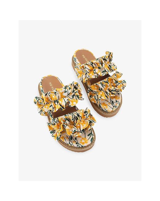 KG by Kurt Geiger Metallic Sunshine Woven Sandals