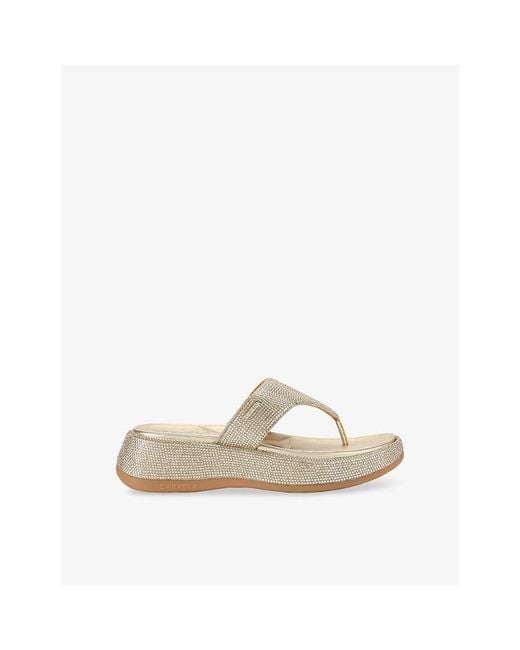 Carvela Kurt Geiger Natural Dorata Woven Sandals
