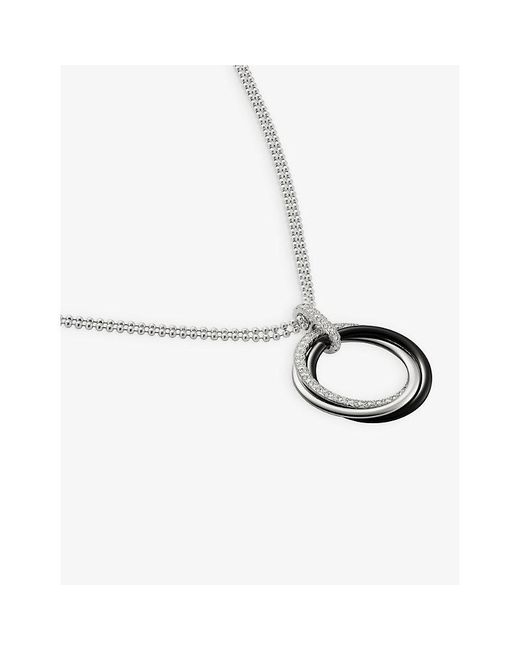 Cartier White Trinity 18Ct- Ceramic And 0.35Ct Brilliant-Cut Diamond Pendant Necklace