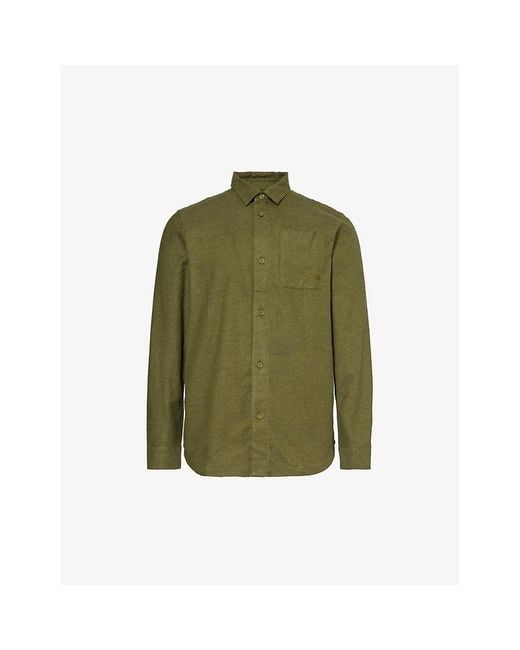 The North Face Green Patch-pocket Brushed-texture Cotton Shirt X for men
