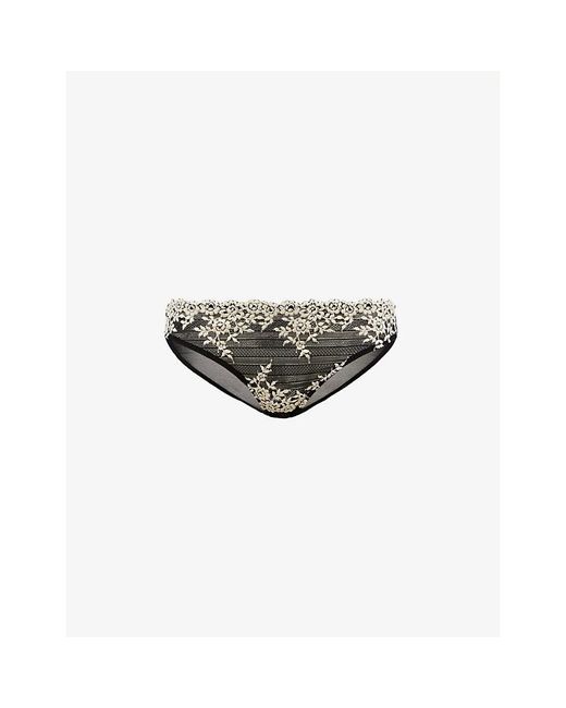 Wacoal Gray Embrace Lace Stretch-Lace Bikini Briefs