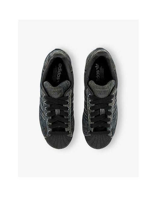 Adidas Black Superstar Ii Leather Trainers for men