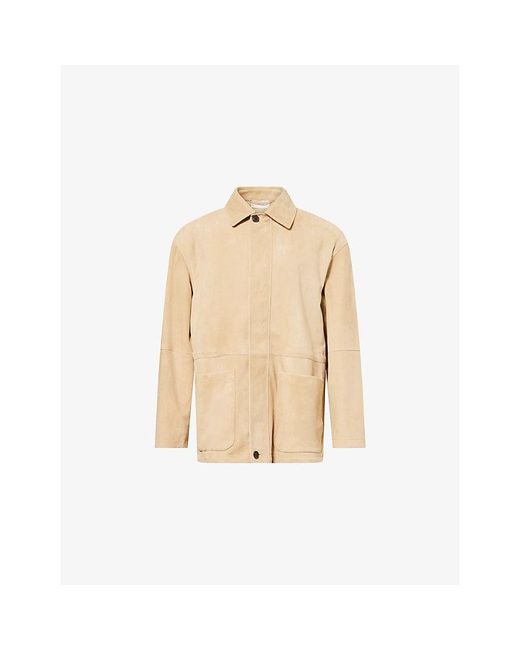 The Row Natural Vilmo Zip-Through Suede Jacket for men