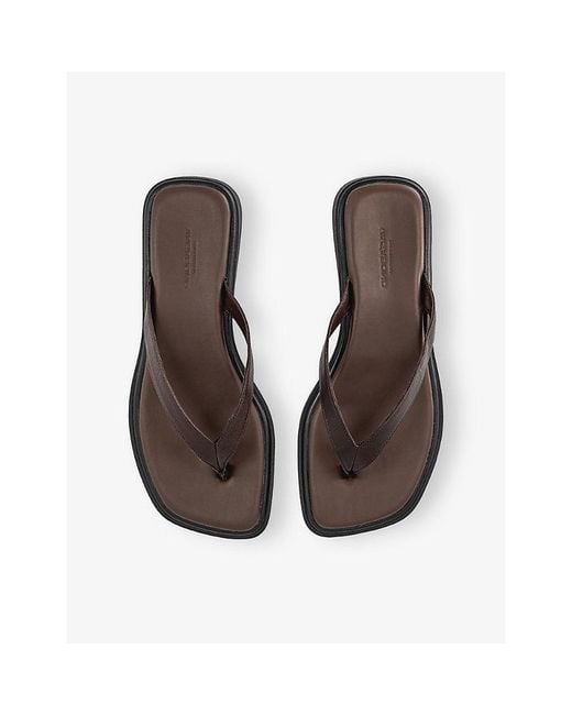 Vagabond Brown Izzy Flat Leather Sandals
