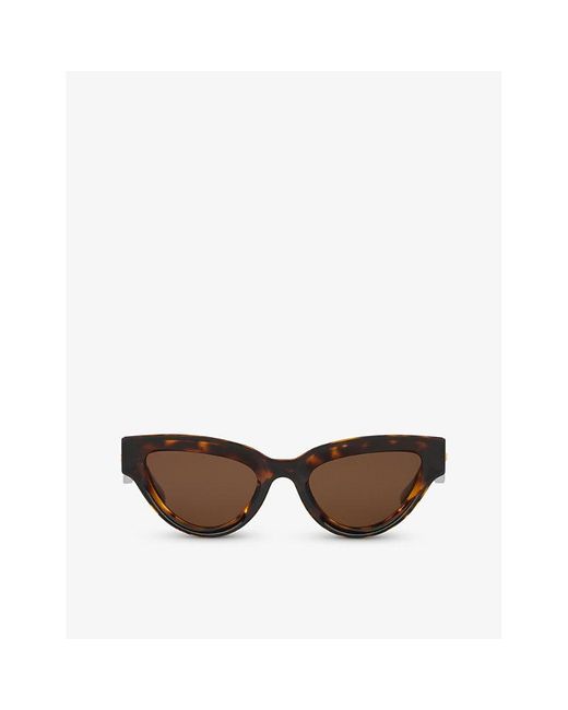 Bottega Veneta Brown 6j000413 Bv1249s Cat Eye-frame Injected Sunglasses