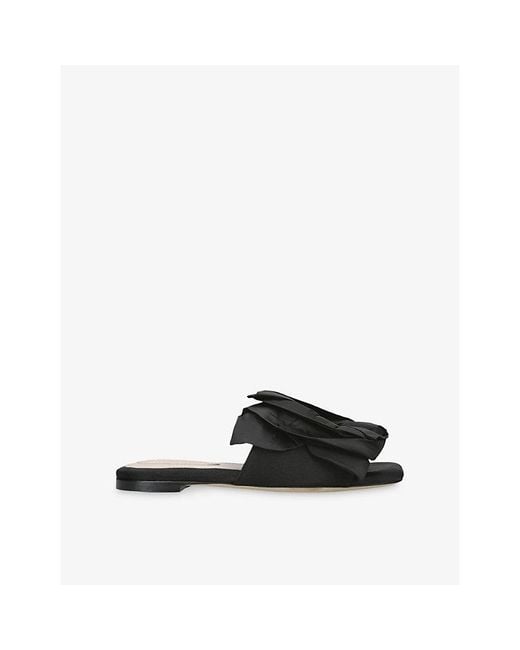 Simone Rocha Black Rosette Woven Sandals