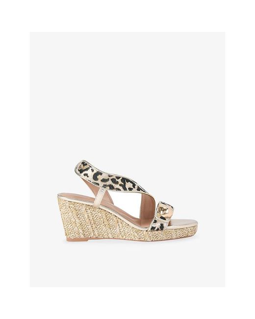 Carvela Kurt Geiger Natural Sorano Woven Wedge Sandals