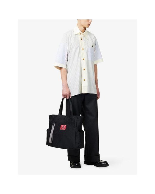 Vivienne Westwood White Striped Asymmetric Cotton Shirt for men