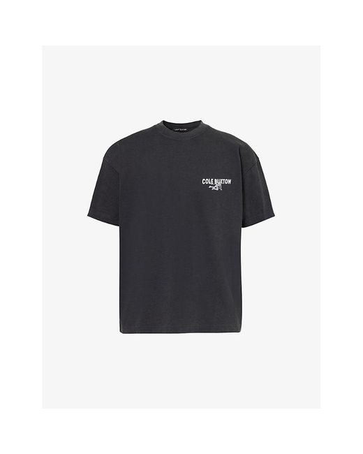 Cole Buxton Black Devil Branded-print Cotton-jersey T-shirt for men