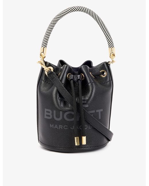 Marc Jacobs Logo-embossed Leather Bucket Bag in Black | Lyst Canada