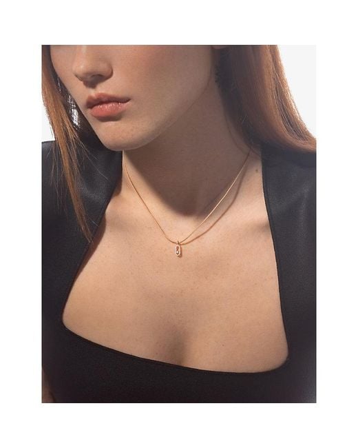 Messika Metallic Cares Pavé 18Ct- And 0.09Ct Diamond Cord Necklace
