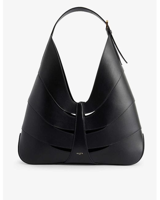 Alaïa Black Delta Leather Shoulder Bag