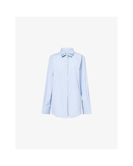 RÓHE Frames Blue Rohe Double Collar Shirt