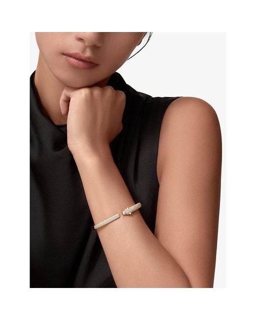 Cartier Metallic Panthère De 18Ct- 0.01Ct Emerald, 0.02Ct Onyx And 2.33Ct Diamond Bracelet