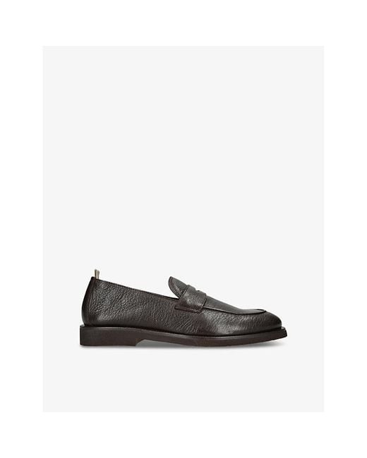 Officine Creative Black Opera Flex 101 Leather Loafers for men