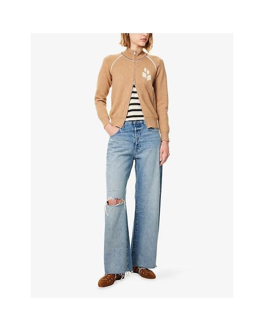 PAIGE Blue Arellia Skimmer Raw Hem Cotton Denim Jeans
