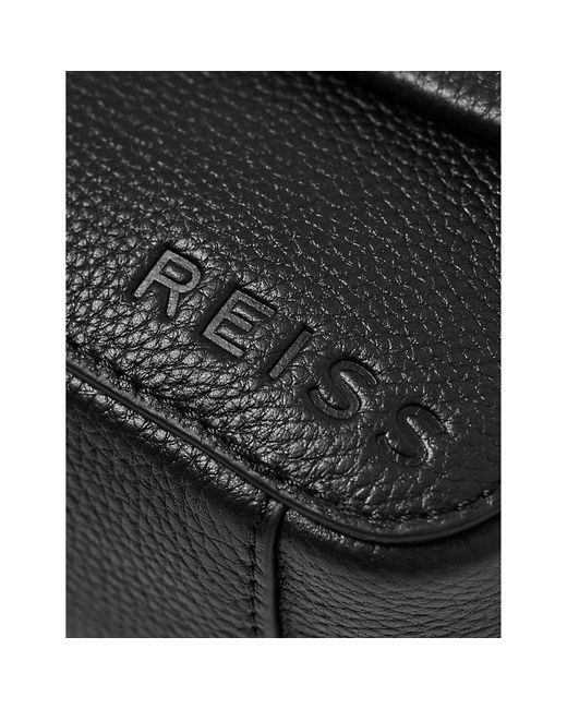 Reiss Black Clea Leather Camera Bag