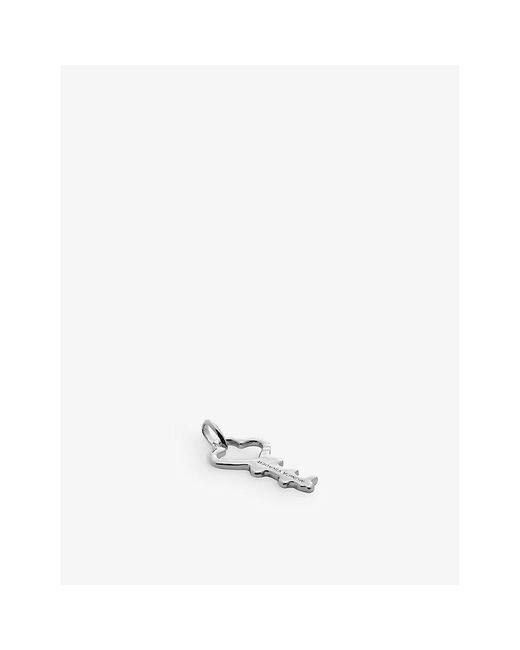 Monica Vinader White Key Sterling- Charm Pendant