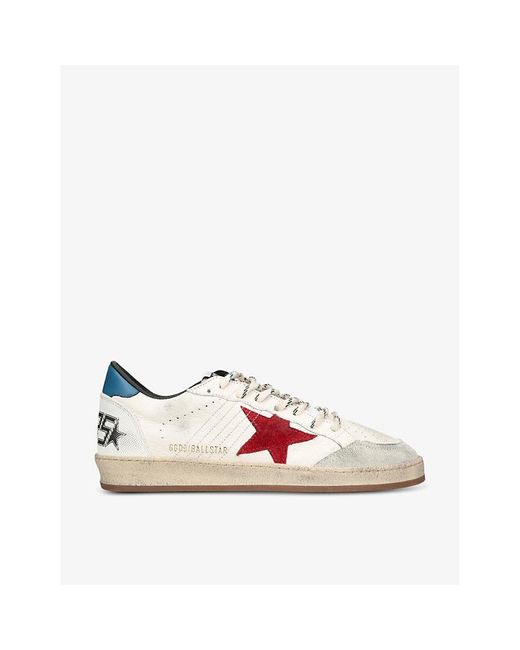 Golden Goose Deluxe Brand Pink Ball Star Star-applique Leather Low-top Trainers for men