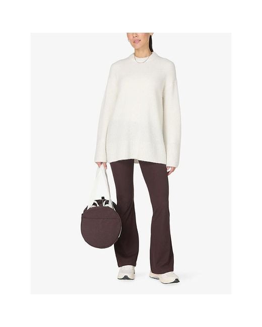 Sweaty Betty White Alpine Crew Neck Wool-Blend Jumper