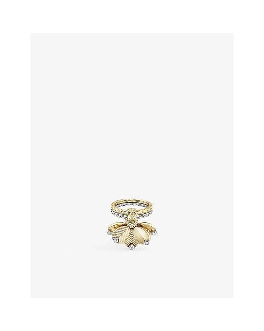 Cartier White Grain De Café 18Ct- And 0.19Ct Diamond Ring