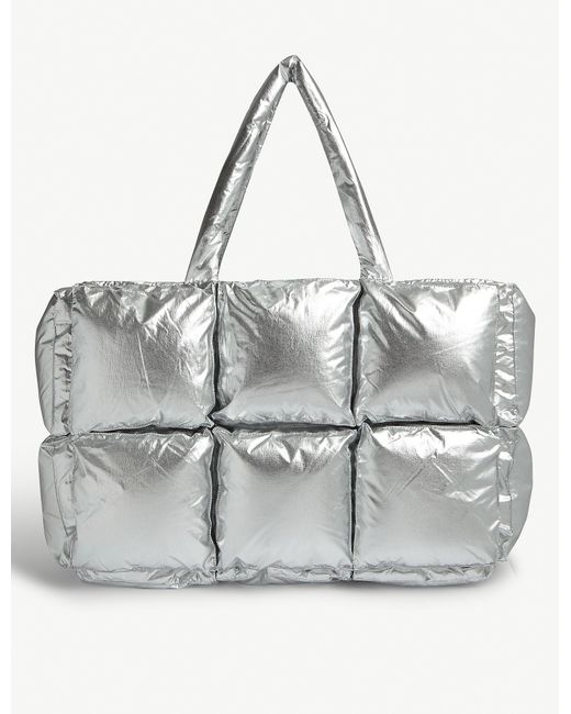 Off-White c/o Virgil Abloh Metallic Xl Puffer Tote Bag