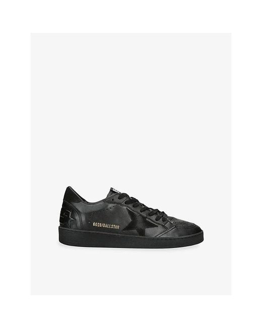 Golden Goose Deluxe Brand Black Ballstar Nappa 90100 Leather Trainers for men