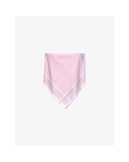 Prada Pink Bandana Graphic-print Cotton Top