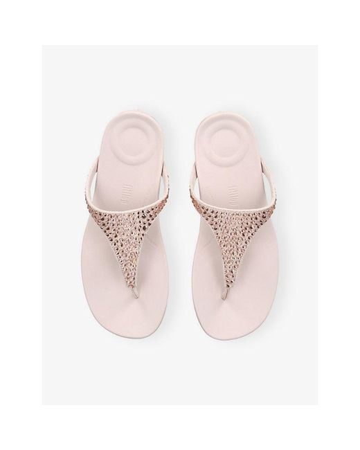 Fitflop Natural Solay Crystal Woven Sandals
