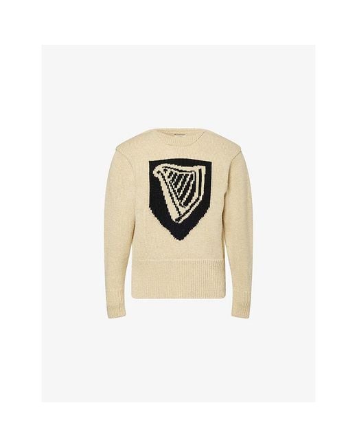 J.W. Anderson White X Guinness Shield Harp Wool Jumper for men