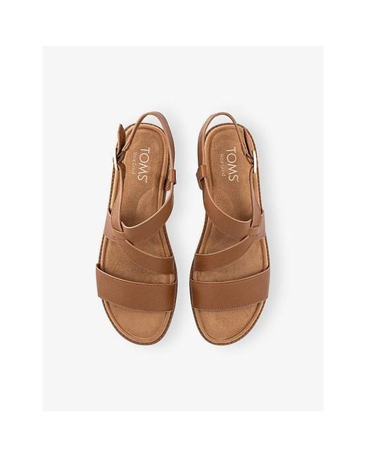 TOMS Brown Mar Leather Sandals
