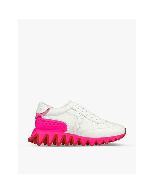 Christian Louboutin Pink Loubishark Donna Leather Trainers