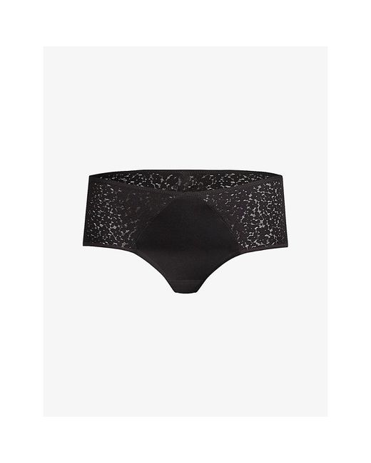 Chantelle Black Norah Stretch-Lace Shorty Briefs