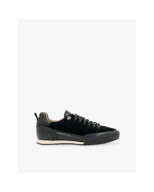 AllSaints Black Harri Suede Trainers for men