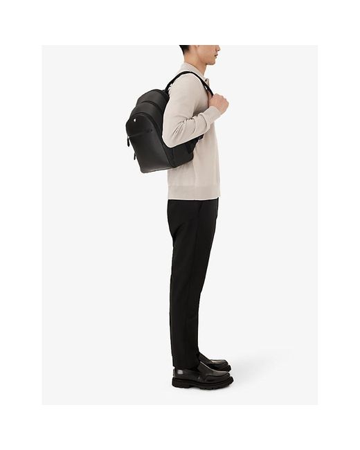 Montblanc Black Sartorial Medium Grained-Leather Backpack for men