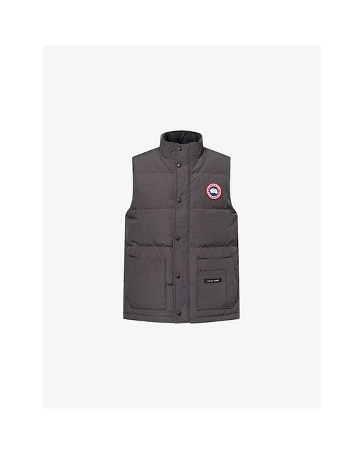 Canada Goose Gray Freestyle Logo-Patch Quilted Shell Gilet for men