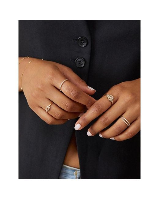 Astley Clarke Metallic Atomic 14Ct- And 0.236Ct Lab-Grown Diamond Ring