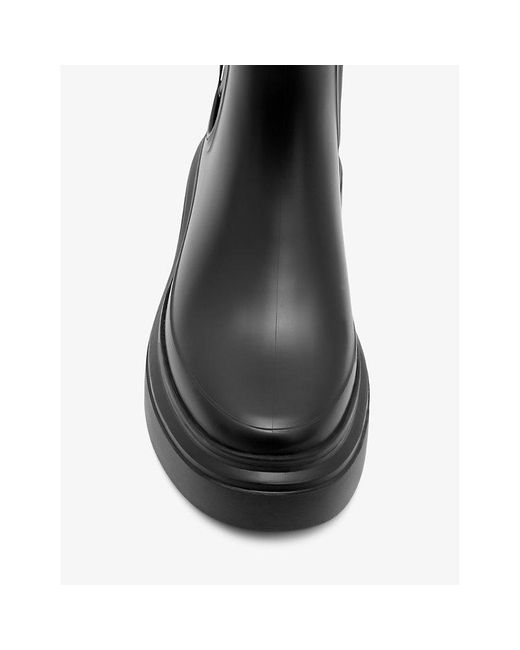 AllSaints Black Hetty Logo-print Rubber Ankle Boots