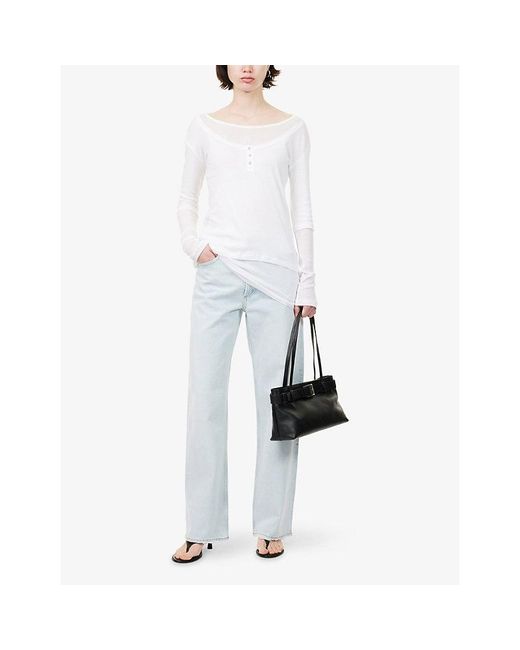 Agolde Blue Arc 32' Wide-Leg Denim Jeans