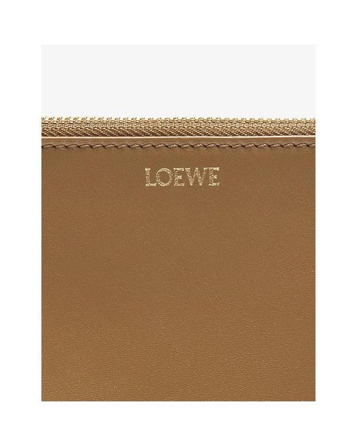Loewe Brown Knot Foil-logo Leather Pouch